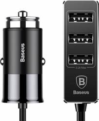 Incarcator Auto Baseus Enjoy Together 5.5A Quad USB Black 3xUSB max 3.1A 1xUSB max 2.4A 