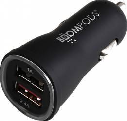 Incarcator Auto Boompods 3.4A Dual USB led indicator incarcare rapida Negru 