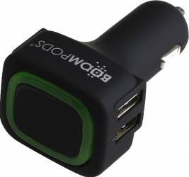 Incarcator Auto Boompods 6A Quad USB 4xUSB led indicator incarcare rapida Negru