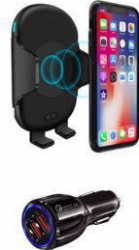 Incarcator Automatic Sensor fast wireless chargers pentru SAMSUNG S8S9S9+NOTE8NOTE9 10W .+ incarcator Auto fast 9V