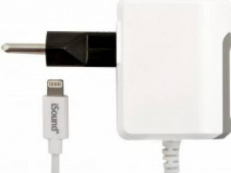 Incarcator Retea 2.4A iPhone 6/5S iSound Alb MFI Lightning 