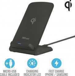 Incarcator Wireless Trust Expo10 Desk Stand Negru 