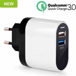 Incarcator priza Avantree PowerTrek 1 x QC 3.0 port 3.6-6.5V3A 6.5-9V2A 9-12V1.5A plus 1 x USB port 5V1.5A Alb Negru 