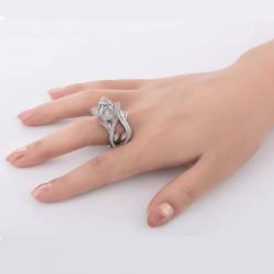 Inel dama placat cu argint 925 cu piatra Topaz marca Trendy Secret marimea 6SEU 51.9 7MEU 54.4 8LEU 57 9XLEU 59.5 