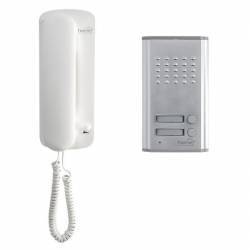 Interfon de poarta cu fir tablita de nume iluminat LED rosu
