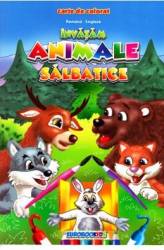 Invatam animale salbatice romana-engleza B5 - Carte de colorat 