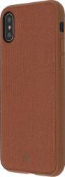 Just Must Carcasa Pilot iPhone X Brown material textil margini flexibile placuta metalica integrata 