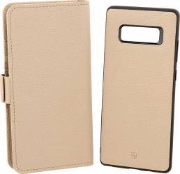 Just Must Husa Book Car Wallet Samsung Galaxy Note 8 Beige carcasa interior detasabila 