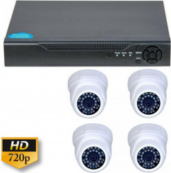 Kit Guard View supraveghere interior cu 4 camere dome 1MP 720P 