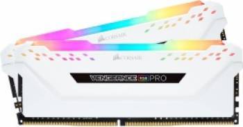 Kit Memorie Corsair Vengeance RGB PRO White 16GB 2x8GB DDR4 3000MHz CL15 Dual Channel White memorii