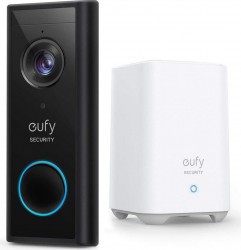 Kit Sonerie video Eufy + HomeBase Wireless 2K HD Negru 