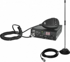 Kit Statie radio CB PNI ESCORT HP 8000L ASQ + Antena CB PNI Extra 40 cu magnet 