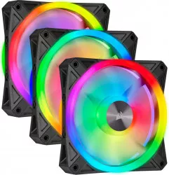 Kit Ventilatoare Corsair iCUE QL120 RGB 120mm PWM Triple Fan with Lighting Node CORE co-9050098-ww