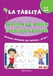 La tablita Invatam sa scriem. Exercitii grafice 5-7 ani 