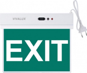 Lampa emergenta Vivalux Exit/Iesire LED 1.8 W lumina rece baterie LI-ion 3.7V 600 mAh IP20 pictograme incluse 