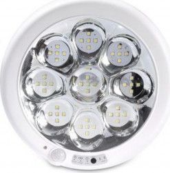 Lampa plafon rotunda shopU 45 x LED senzor miscare si acumulator Alb cald 