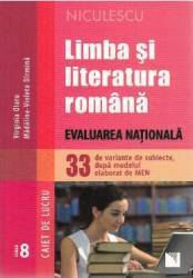 Limba romana - Clasa 8 - Caiet. Evaluare nationala 33 de variante de subiecte - Virginia Olaru 