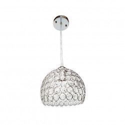 Lustra Full Electric 2187/1 cristal schelet inox inaltime ajustabila 30-90 cm dulie e27 ceramica diametru 25cm 