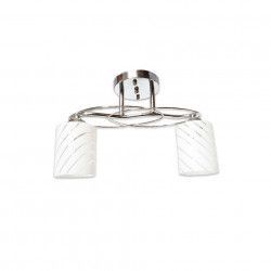 Lustra Julia 8424/2 Abajur alb-transparent schelet crom 2e27 maxim 60w 