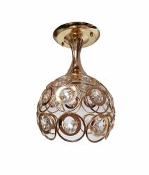 Lustra julia 61341 cristal 1e27 schelet auriu inaltime 30cm 