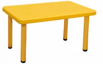 Masa dreptunghiulara after school 122x61x48cm pentru copii culoare galben