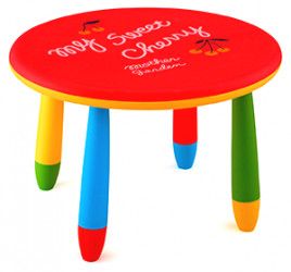Masa SLANTE rotunda 70cm pentru copii MN014306 culoare rosie 