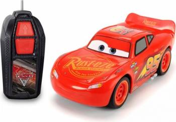 Masina Dickie Toys Cars 3 Single-Drive Lightning McQueen cu telecomanda 