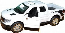 Masinuta metalica Ford F-150 SVT Raptor deschide usile lumini functionale scara 1 32 alb