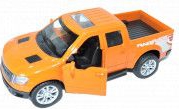 Masinuta metalica Ford F-150 SVT Raptor deschide usile lumini functionale scara 1 32 portocaliu