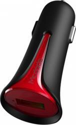 Incarcator Auto Mcdodo 2.1A USB Black Mask Red 