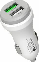Incarcator Auto Mcdodo Qualcomm 3.0 5.4A Dual USB White 1xUSB QC3.0 si 1xUSB 2.0 