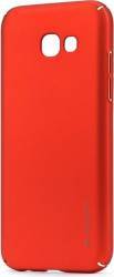 Meleovo Carcasa Metallic Slim Samsung Galaxy A5 2017 A520 Red aspect mat perlat protectie 360 grade 