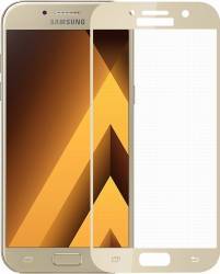 Folie Meleovo Sticla Full Cover Samsung Galaxy A3 2017 Gold 2.5D 9H oleophobic 