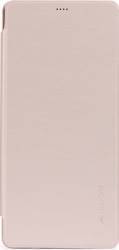 Meleovo Husa Smart Flip Samsung Galaxy Note 8 Rose Gold spate mat perlat si fata cu aspect metalic 