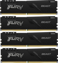 Memorie Kingston FURY Beast 16GB DDR4 2666MHz CL16 Quad Channel Kit kf426c16bbk4/16