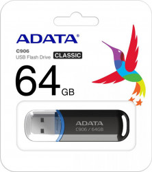 USB Flash Drive ADATA C906 64GB USB2.0 Negru ac906-64g-rbk