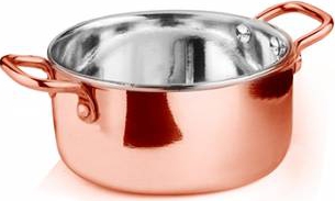 Mini oala RAKI inox cu strat cupru 13x5 5cm 600ml 