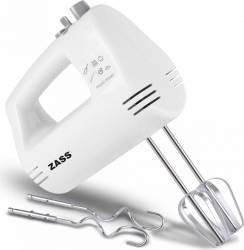 Mixer de mana Zass ZHM 06 350W 5 viteze + Turbo Alb