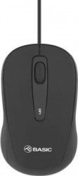 Mouse cu Fir Tellur Basic Optic USB Mini 1600DPI Negru
