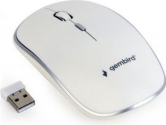 Mouse Wireless Gembird 1600 DPI nano USB Alb 