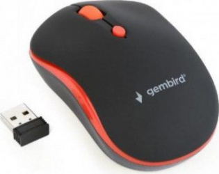 Mouse wireless Gembird MUSW-4B-03-R Optic 1600 DPI USB Black Red