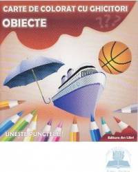 Obiecte - Carte de colorat cu ghicitori 