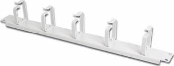 Organizator cablu Delock metal 19inch-1U Alb 
