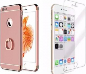 Pachet husa Apple iPhone 7 Luxury Rose-Gold Plated folie de sticla gratis 