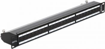 Patch Panel Delock 19 24 Porturi Cat.6A Negru 