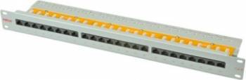 Patch Panel Roline UTP Cat.6 24 porturi Gri 