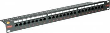 Patch Panel Roline UTP Cat.6 24 porturi Negru 