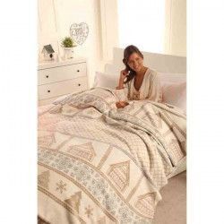 Patura bumbac organic Snow 150 x 200 cm Multicolor 