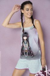 Pijama dama cu maiou Gorjuss - Rosebud scurta bumbac M 