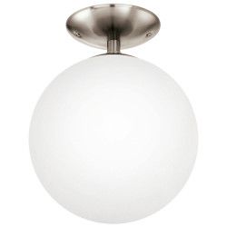 Plafoniera Rondo 91589 E27 Nichel Mat-Opal Mat 60W EGLO